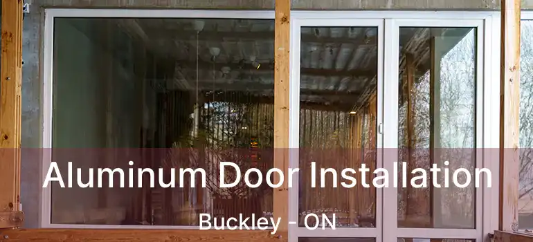  Aluminum Door Installation Buckley - ON