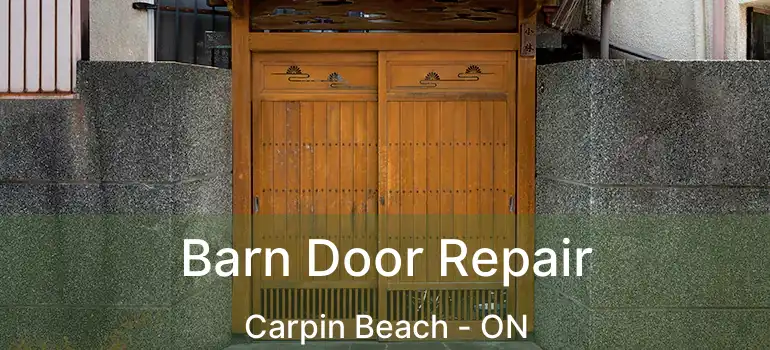  Barn Door Repair Carpin Beach - ON