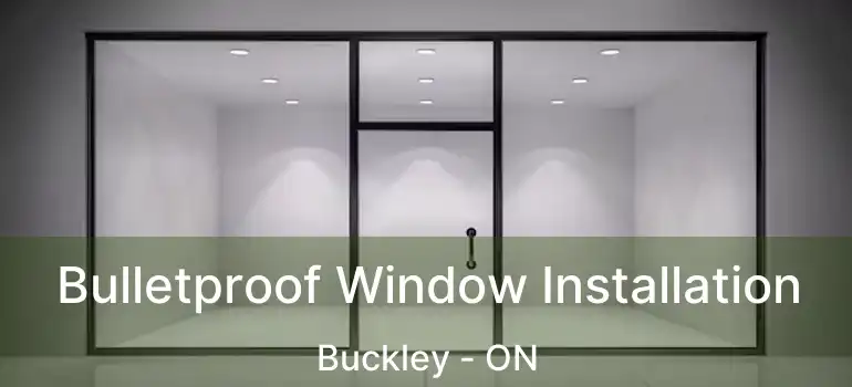  Bulletproof Window Installation Buckley - ON