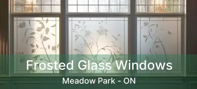  Frosted Glass Windows Meadow Park - ON