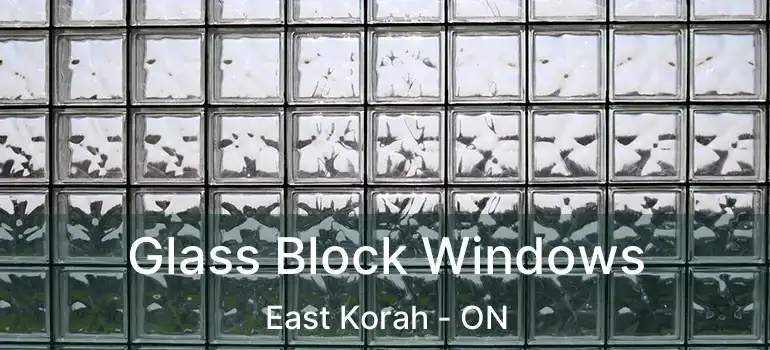  Glass Block Windows East Korah - ON