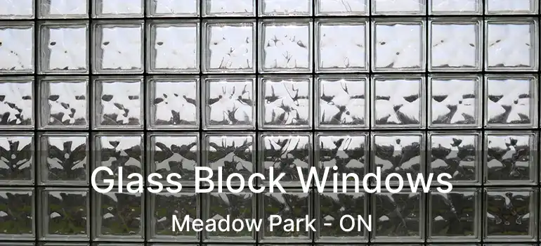  Glass Block Windows Meadow Park - ON