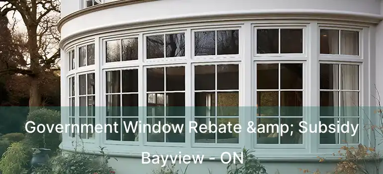  Government Window Rebate & Subsidy Bayview - ON