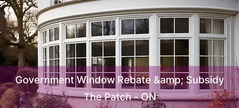  Government Window Rebate & Subsidy The Patch - ON