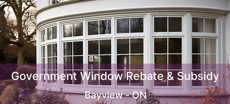  Government Window Rebate & Subsidy Bayview - ON