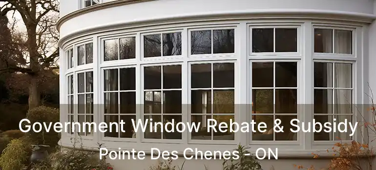  Government Window Rebate & Subsidy Pointe Des Chenes - ON
