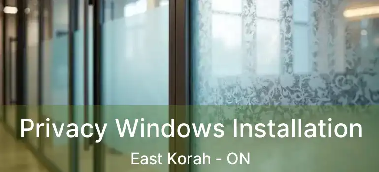  Privacy Windows Installation East Korah - ON