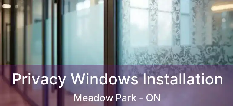 Privacy Windows Installation Meadow Park - ON