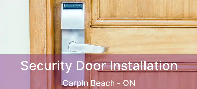  Security Door Installation Carpin Beach - ON