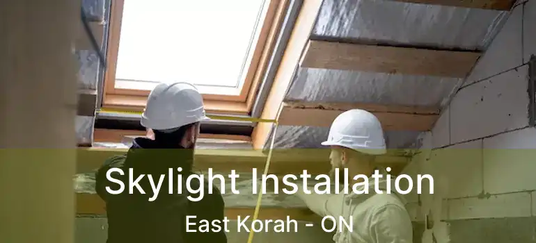  Skylight Installation East Korah - ON