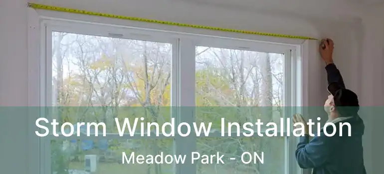  Storm Window Installation Meadow Park - ON