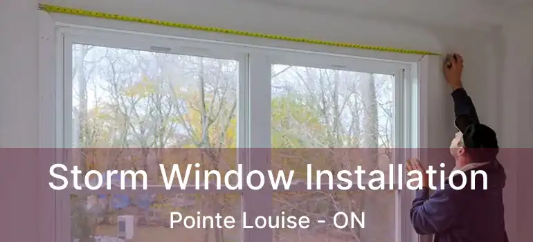  Storm Window Installation Pointe Louise - ON