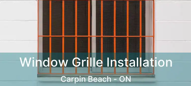  Window Grille Installation Carpin Beach - ON