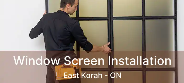  Window Screen Installation East Korah - ON