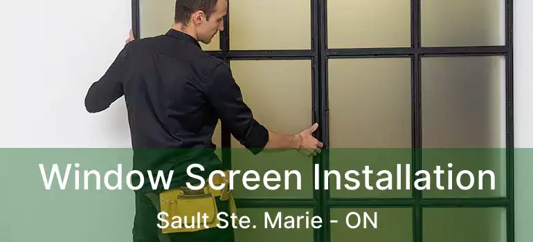  Window Screen Installation Sault Ste. Marie - ON
