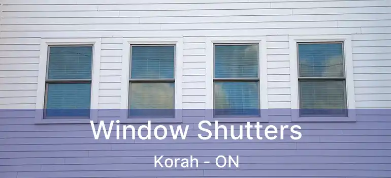  Window Shutters Korah - ON